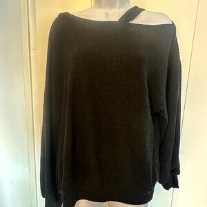 ✨ CCX Black Off-Shoulder Slouchy Sweater w/ Shoulder Strap – XXS/12